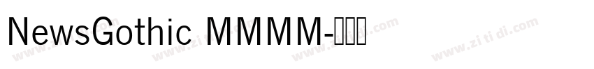 NewsGothic MMMM字体转换